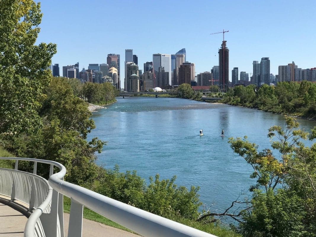 Bow River Pathway — best skyline views in Calgary, Summer 2026