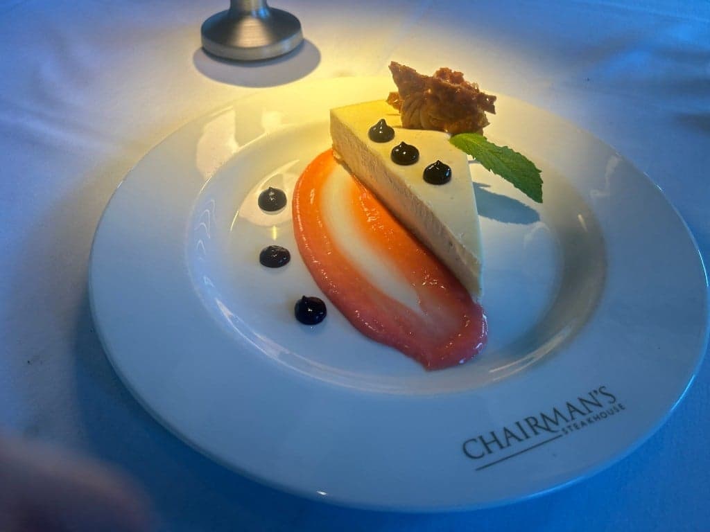 Chairman's Steakhouse food