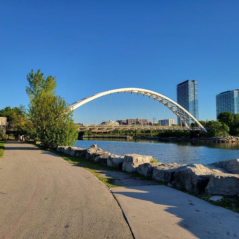 Humber Bay Arch Bridge — best skyline views in Toronto, Spring 2026