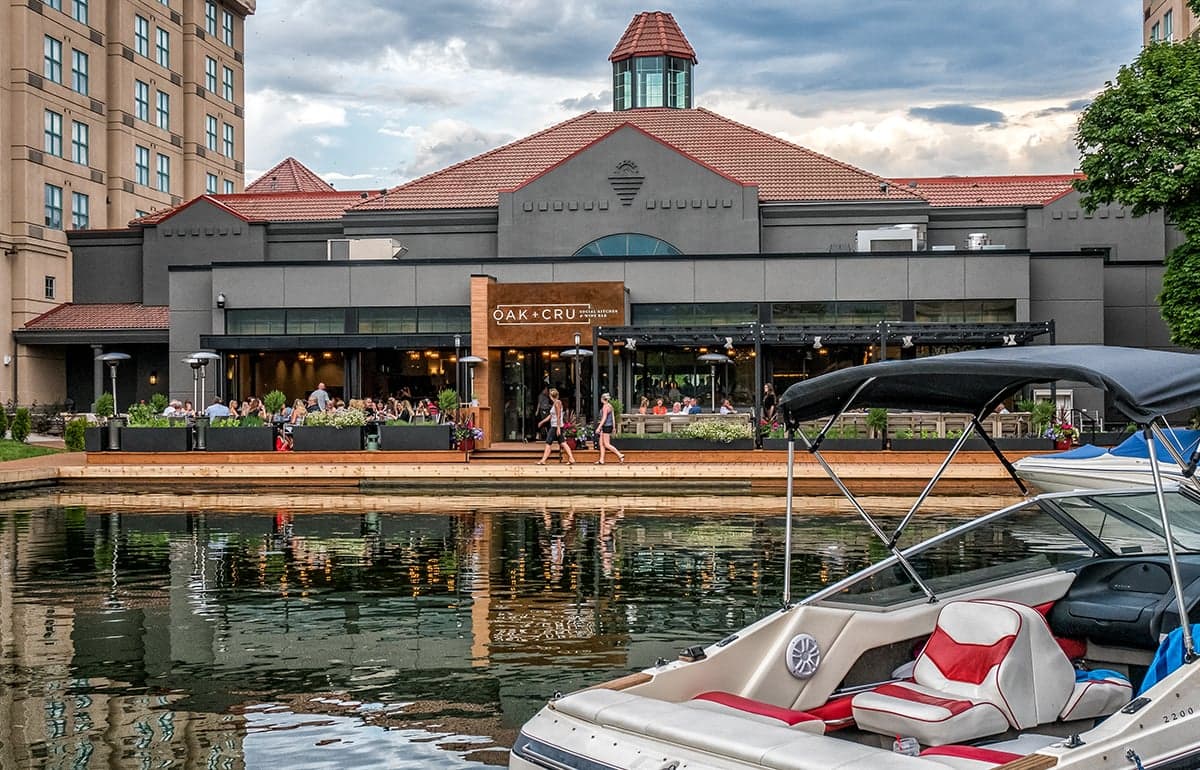 OAK + CRU Social Kitchen & Wine Bar — best date night restaurants in Kelowna, Spring 2026