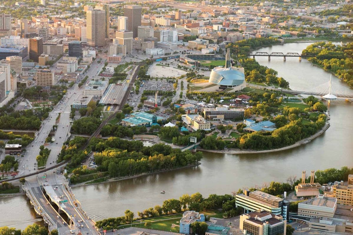 The Forks — best skyline views in Winnipeg, Summer 2026