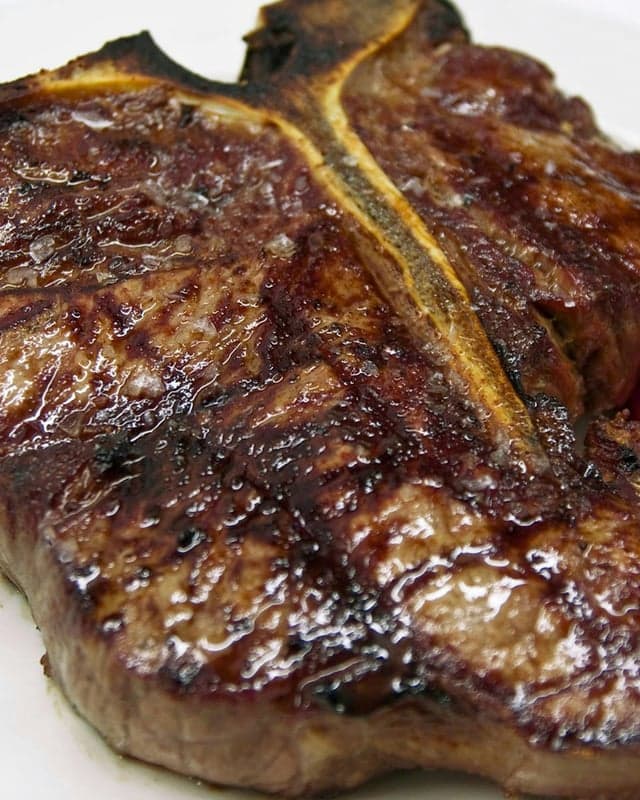 Keens Steakhouse food