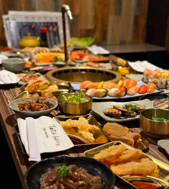 Tatsu Sushi + BBQ All you can eat — best sushi restaurants in Edmonton, Spring 2026