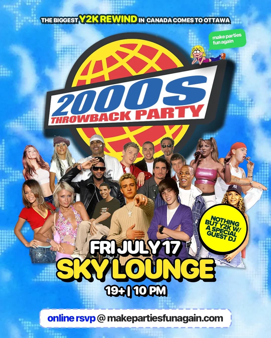 Ottawa 2000s Night @ Sky Lounge event poster