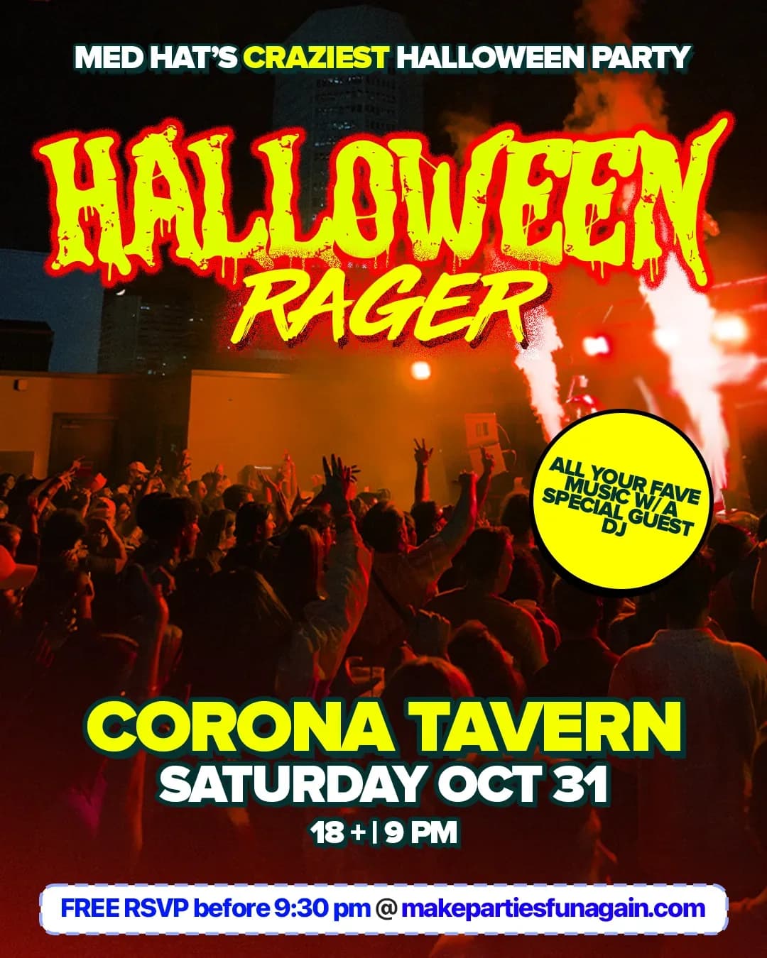 Medicine Hat Halloween Rager @ Corona Tavern