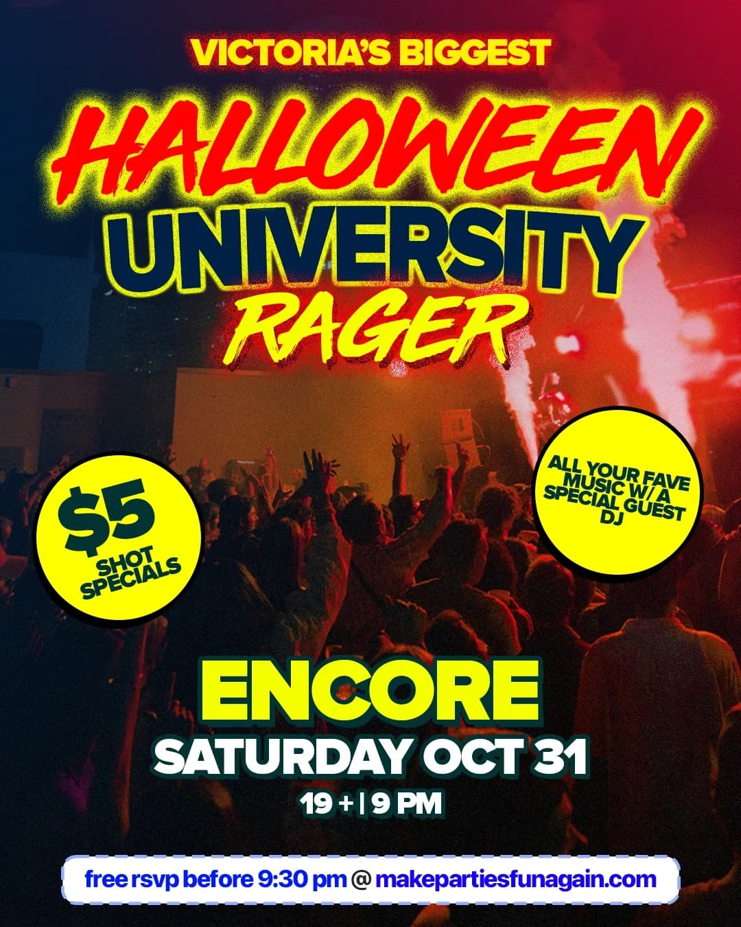 Victoria's Biggest Halloween University Rager @ Encore