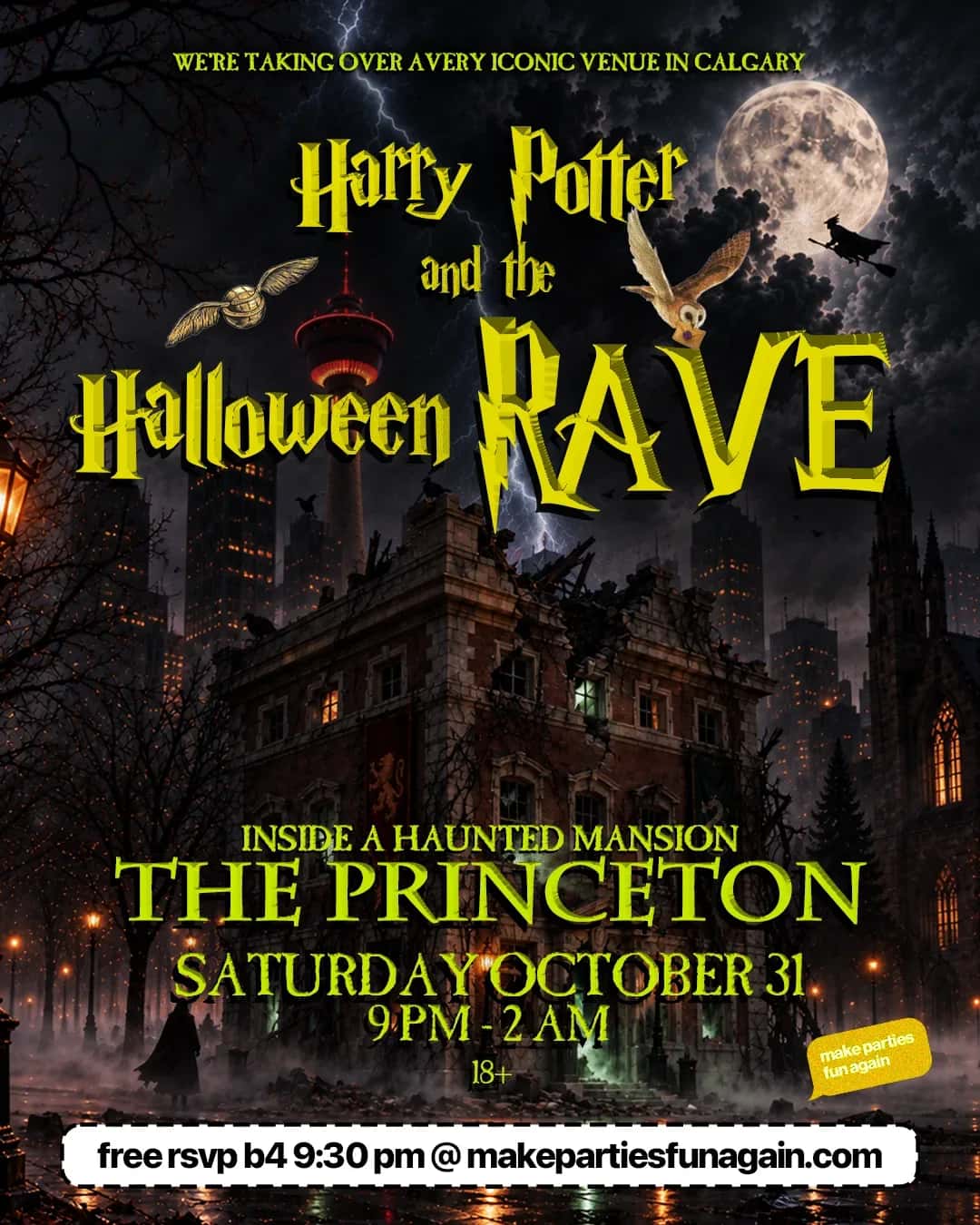 Harry Potter and the Halloween Rave @ The Princeton Calgary