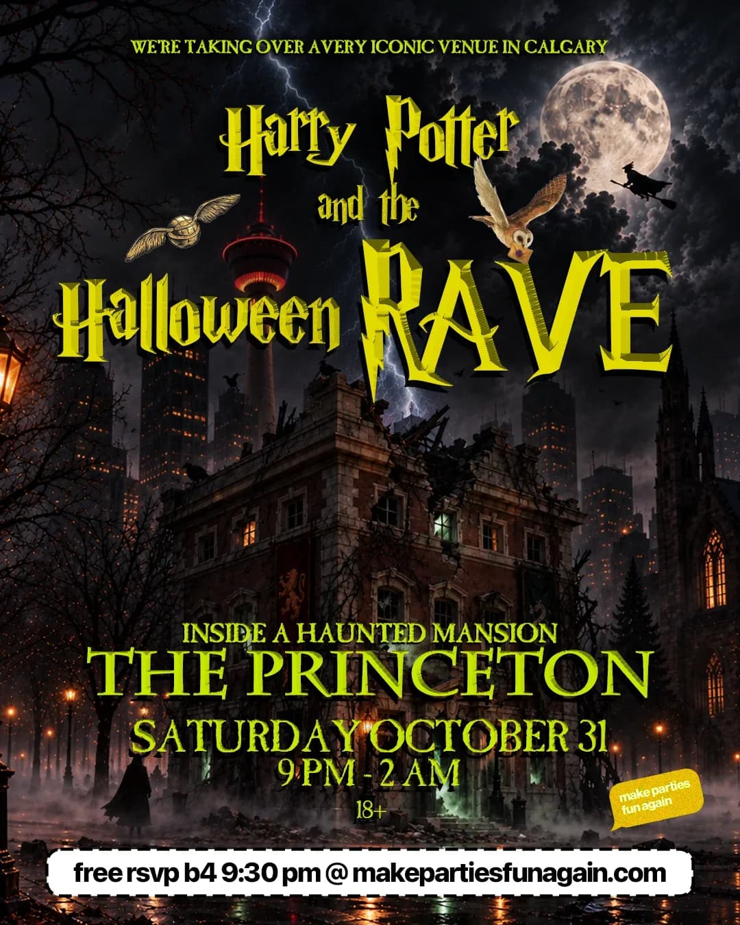 Harry Potter and the Halloween Rave @ The Princeton Calgary