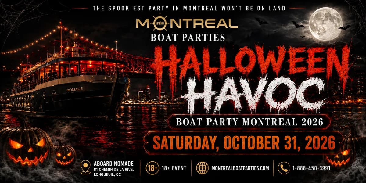 HALLOWEEN HAVOC BOAT PARTY MONTREAL 2026 | THE GHOST SHIP event poster