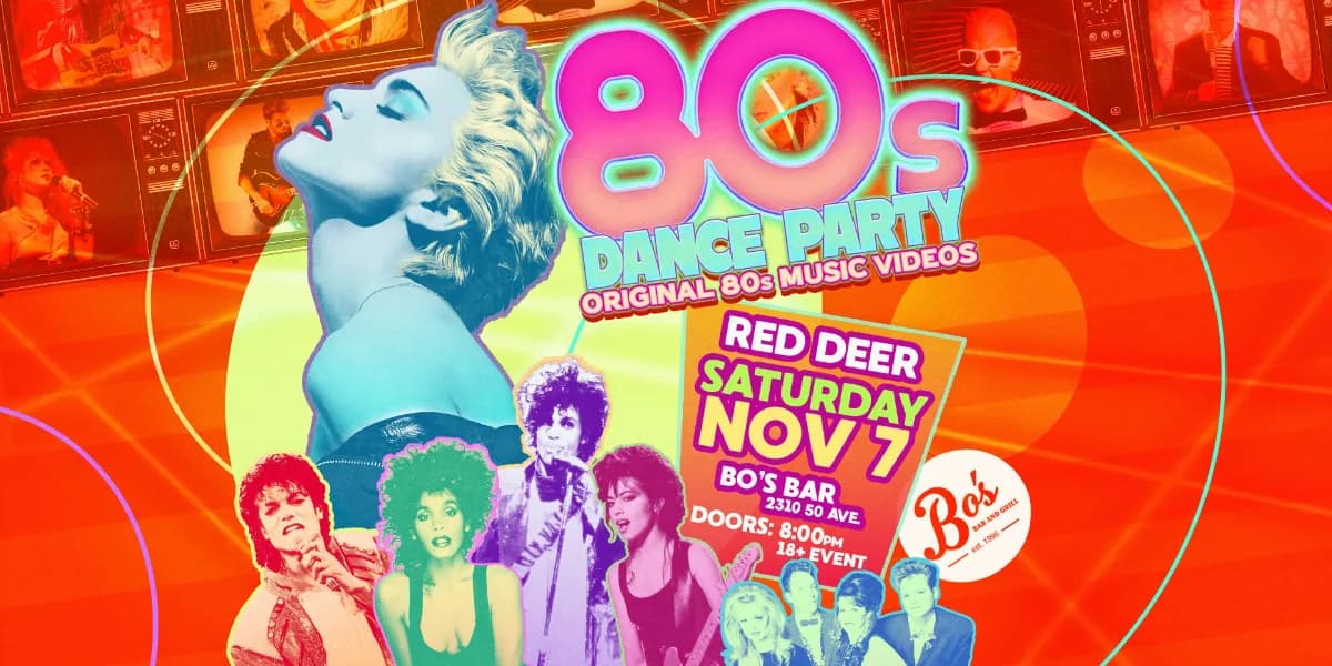 80s Dance Party Red Deer! event poster