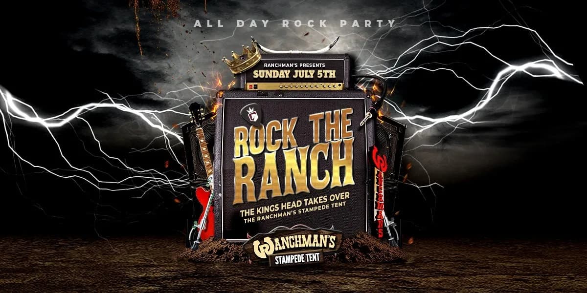 THE KINGS HEAD ROCKS THE RANCH event poster