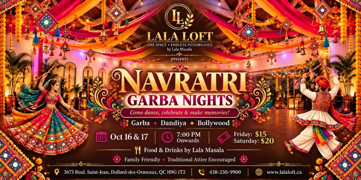 NAVRATRI GARBA NIGHTS event poster