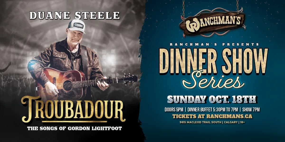 TROUBADOUR DINNER & SHOW event poster