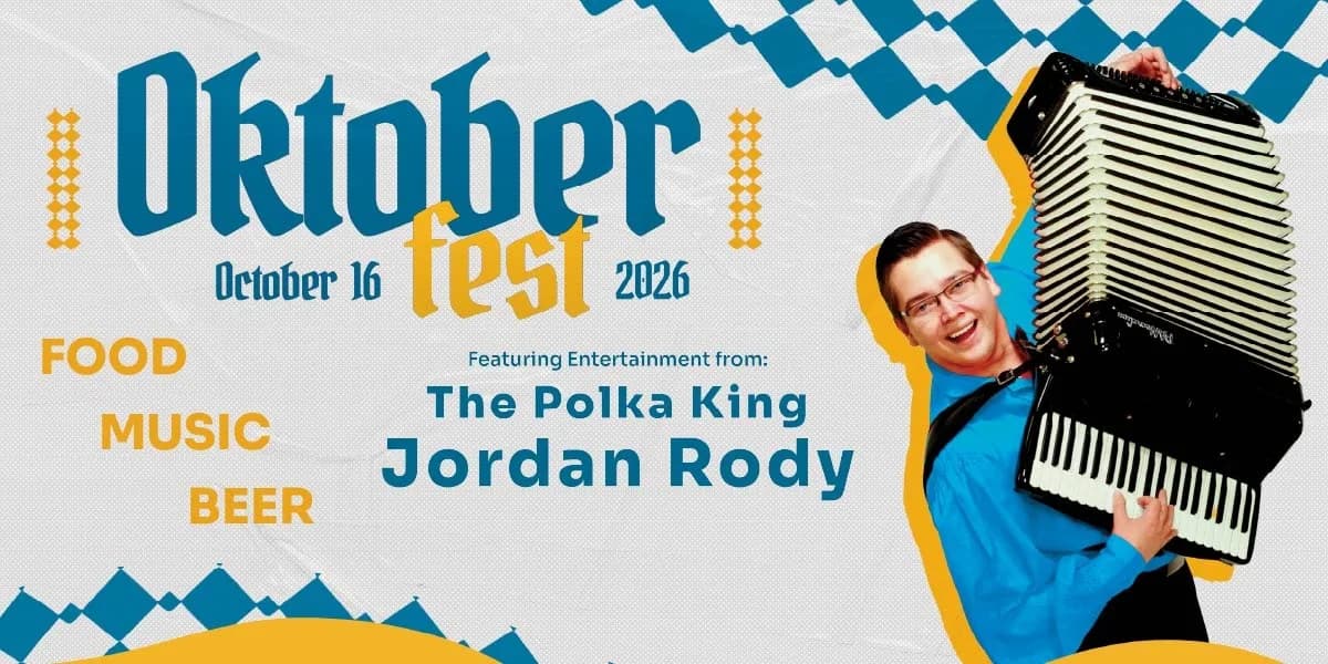 Oktoberfest at the Blue Building event poster