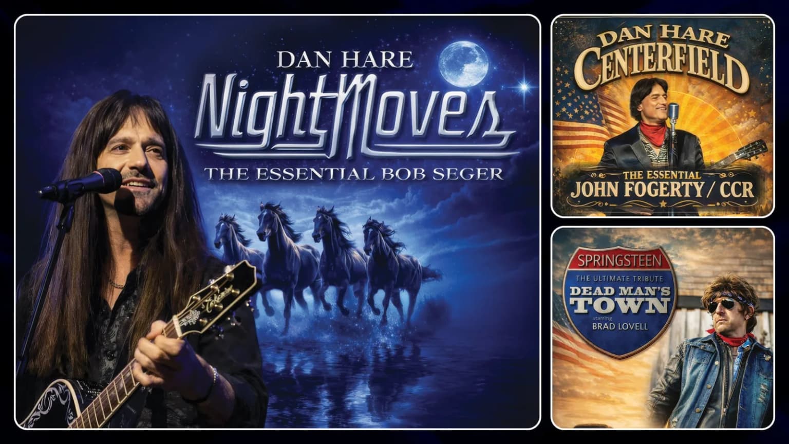 American Rock Legends: Tributes to Seger, Fogerty, CCR & Springsteen event poster
